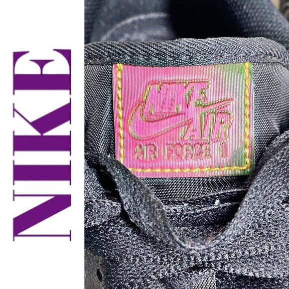 NIKE AIR FORCE 1 Misplaced Swoosh Low Top Black/Holo Multi Men, Size 9.5 - Picture 4 of 13